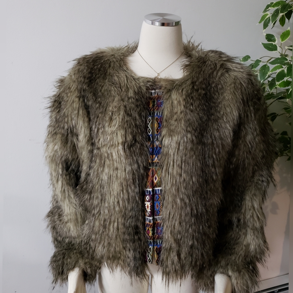 NWT Free People Faux Fur Jacket - Picture 7 of 10